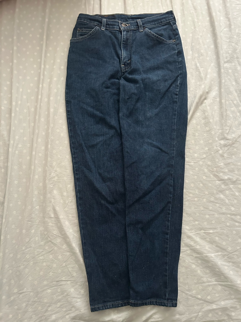 90s Levi’s orange tab dark navy blue straight leg jeans 501 - Picture 2 of 8
